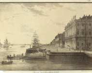 Galaktionov Stepan Philippovich View of the Winter Palace from North-West  - Hermitage